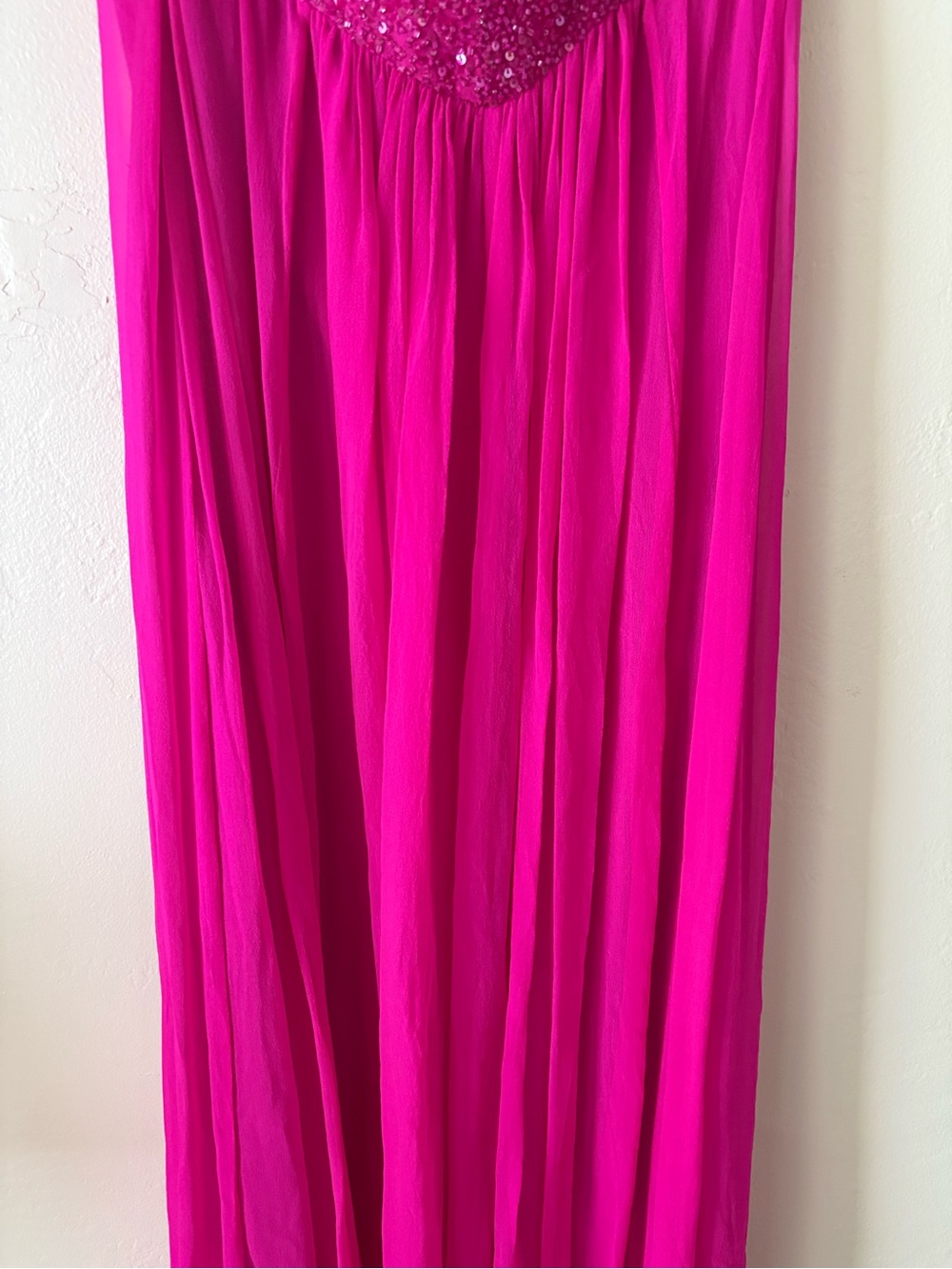 Vintage Y2K Scala Silk Gown Sequin Trim Gala Prom Wedding Size 10 Fairycore - Picture 5 of 7